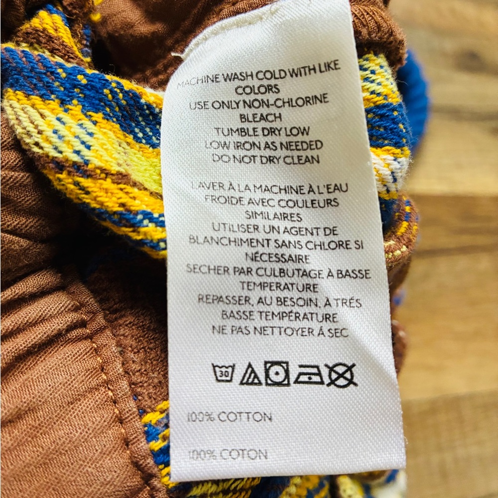 Free People Plaid Cotton Pants - Picture 9 of 14